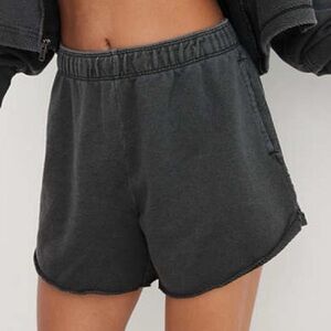Aerie High Waisted Terry Mini Shorts